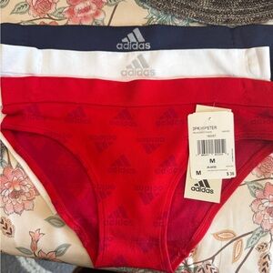 Adidas Red and White Intimates Panties